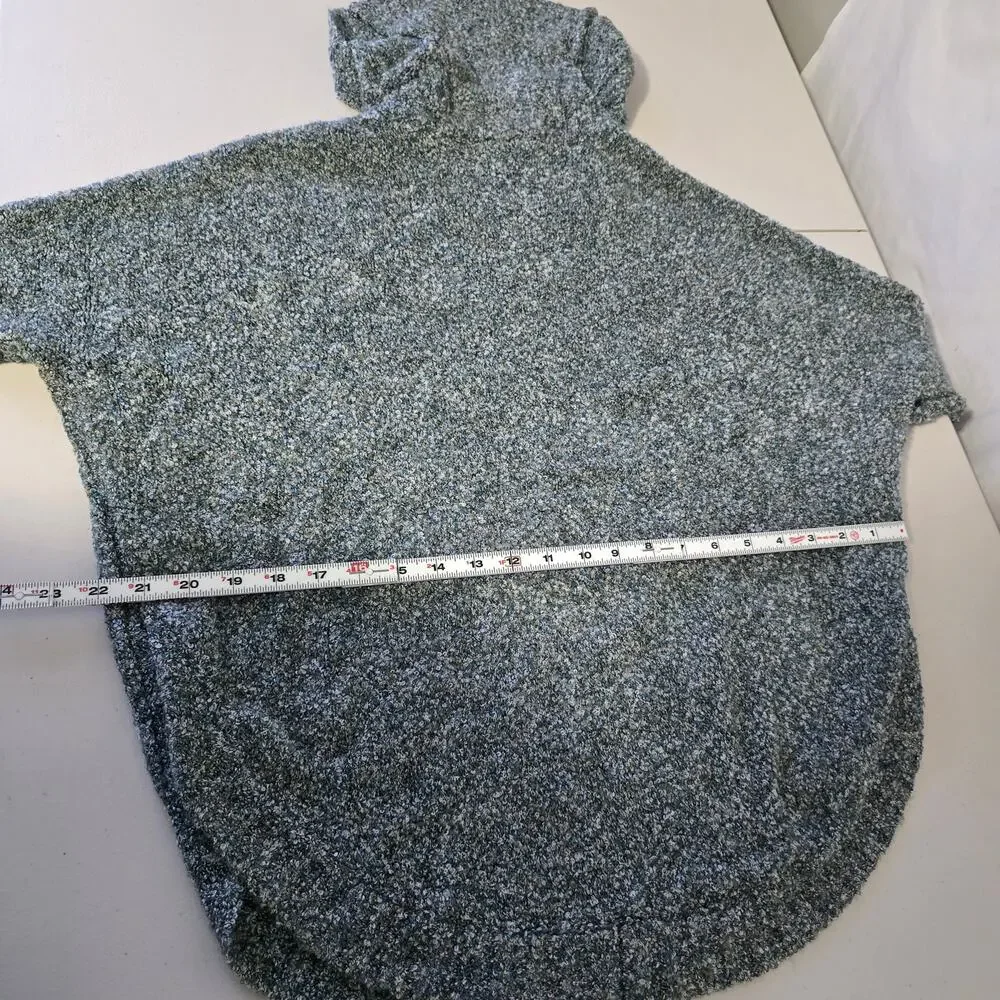Jones New York Signature Sweater Women's S / M Green Gray Heather Cowl Neck
